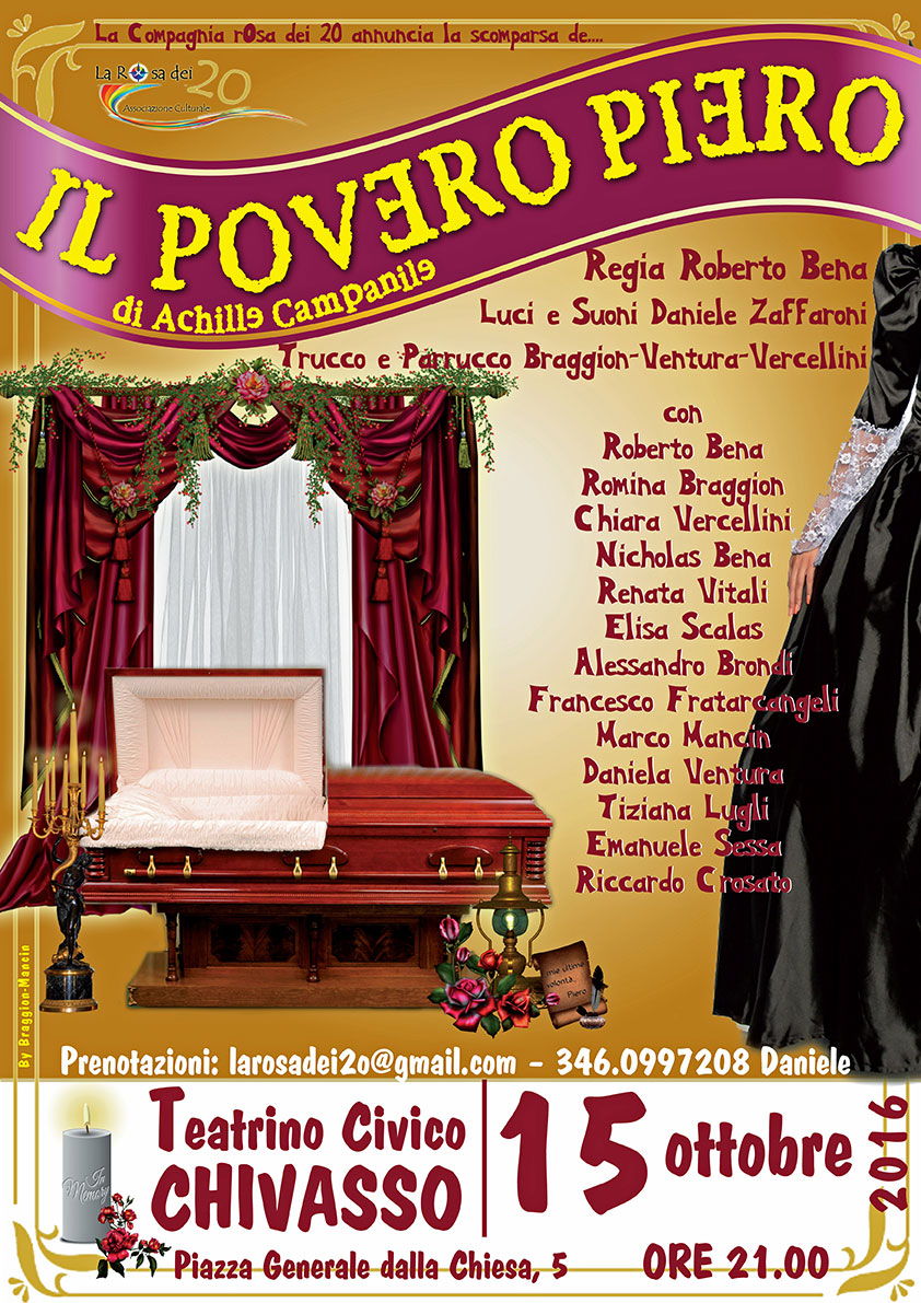 "Il Povero Piero" al Teatrino civico di Chivasso il 15 ottobre 2016