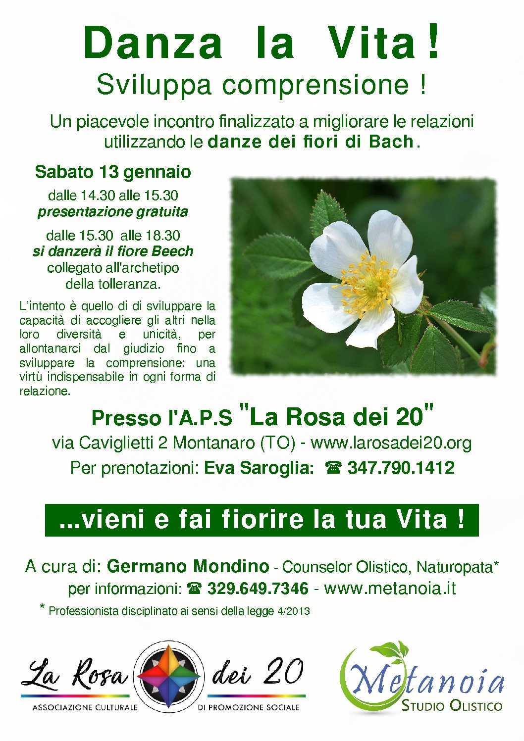 Danza la Vita! Workshop con le danze dei fiori di Bach