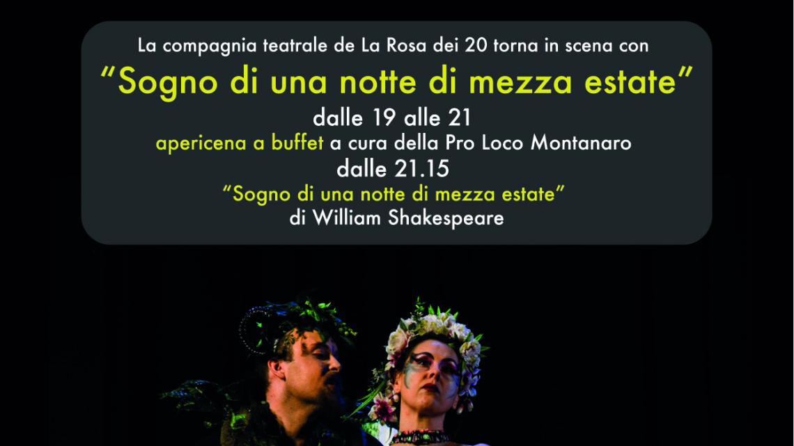 Il 13 luglio APERISHAKESPEARE: apericena + Sogno di una notte di mezza estate